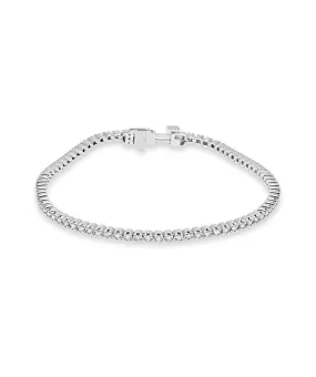 14K White  Gold Diamond Tennis Bracelet 1.00cttw