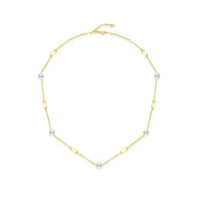 18k Freshwater Pearl Necklace KN00129 | Si Dian Jin