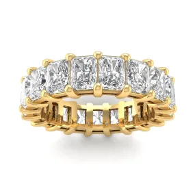 18K Gold Radiant Cut Diamond Eternity Ring Lab Grown