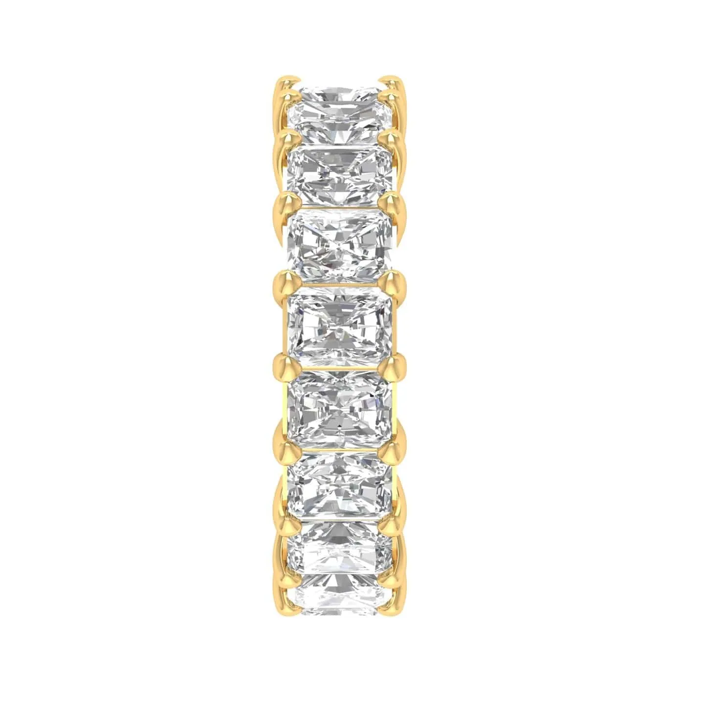 18K Gold Radiant Cut Diamond Eternity Ring Lab Grown