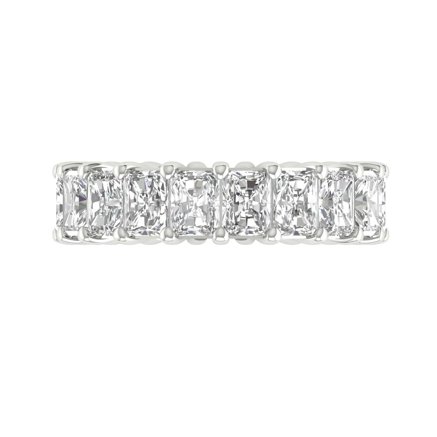 18K Gold Radiant Cut Diamond Eternity Ring Lab Grown