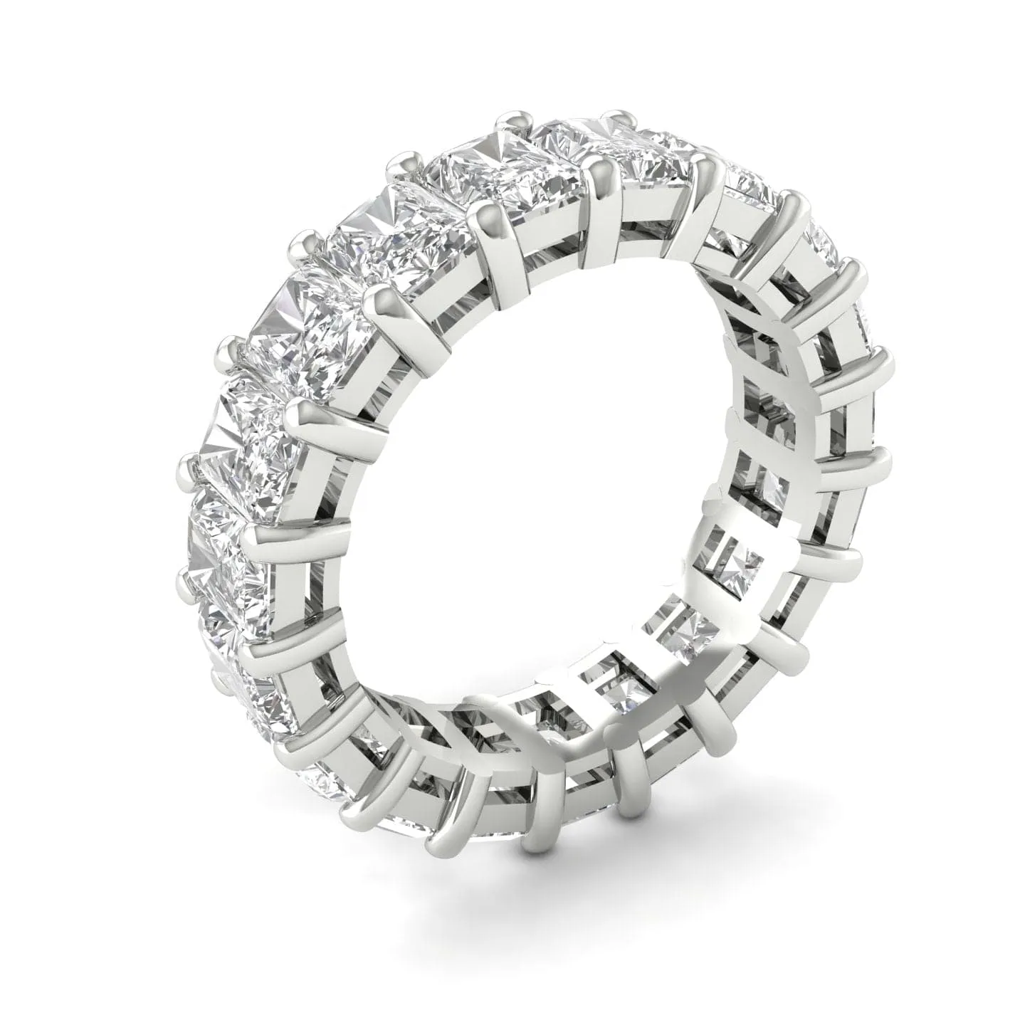 18K Gold Radiant Cut Diamond Eternity Ring Lab Grown