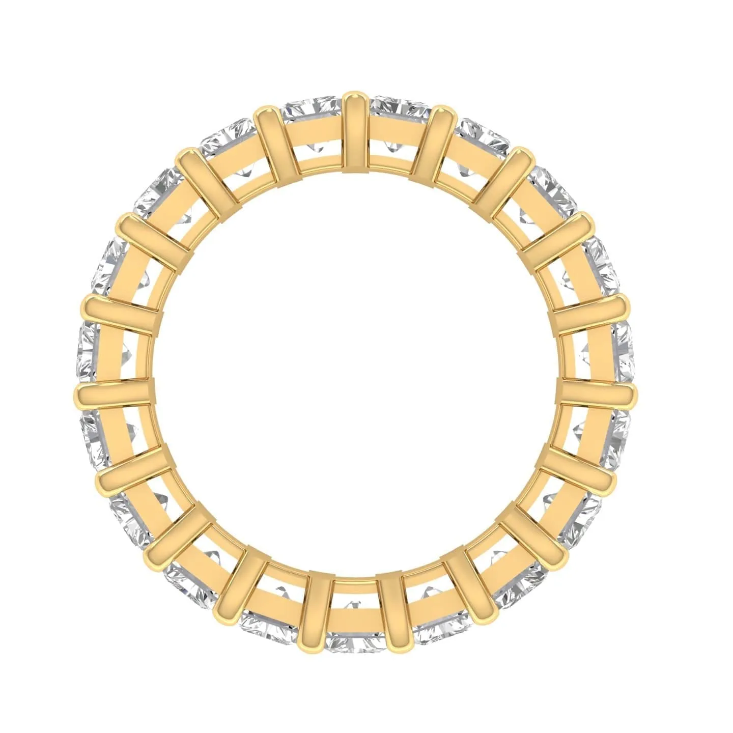 18K Gold Radiant Cut Diamond Eternity Ring Lab Grown