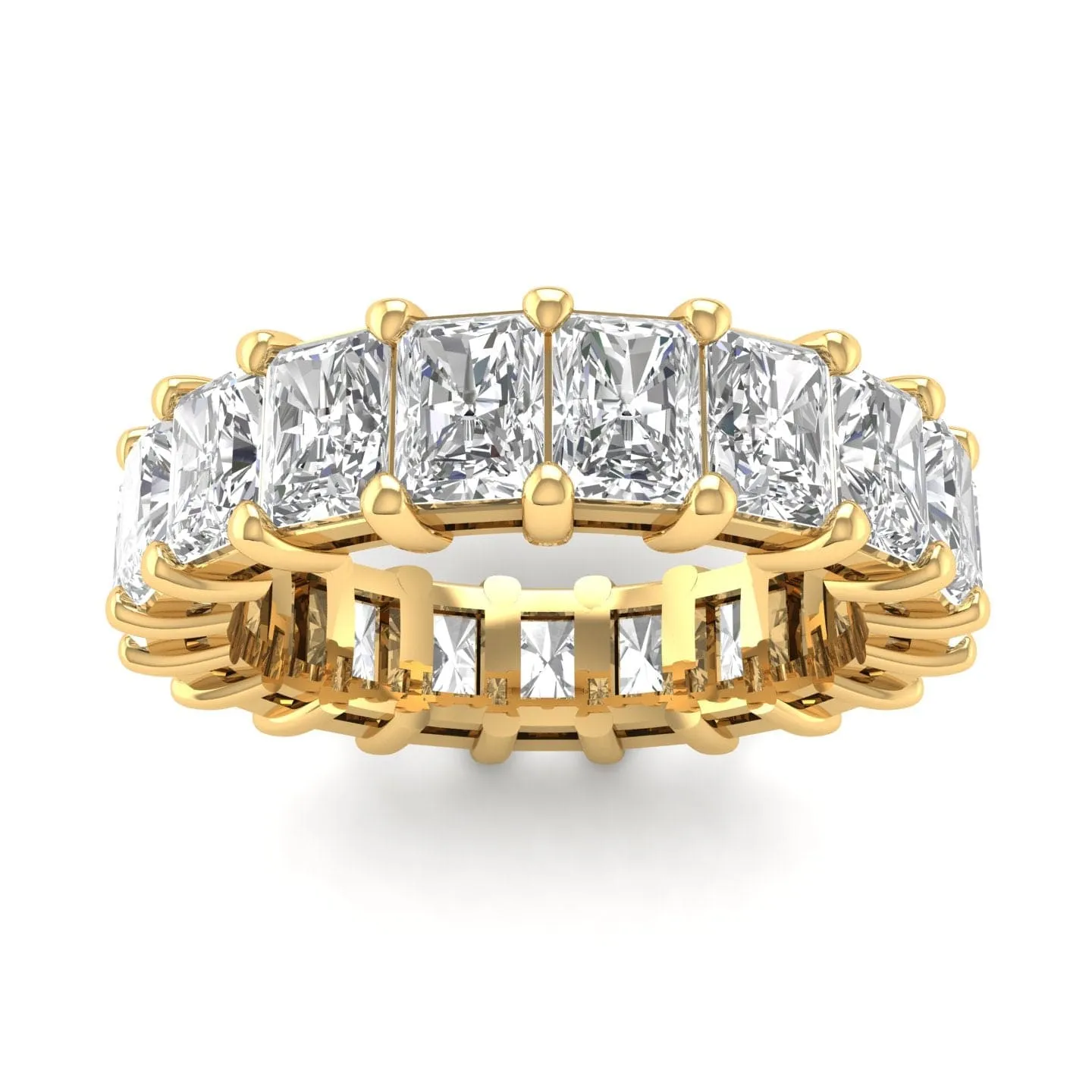 18K Gold Radiant Cut Diamond Eternity Ring Lab Grown