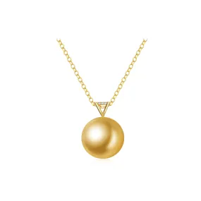 18k Gold South Sea Golden Pearl Necklace KN00127