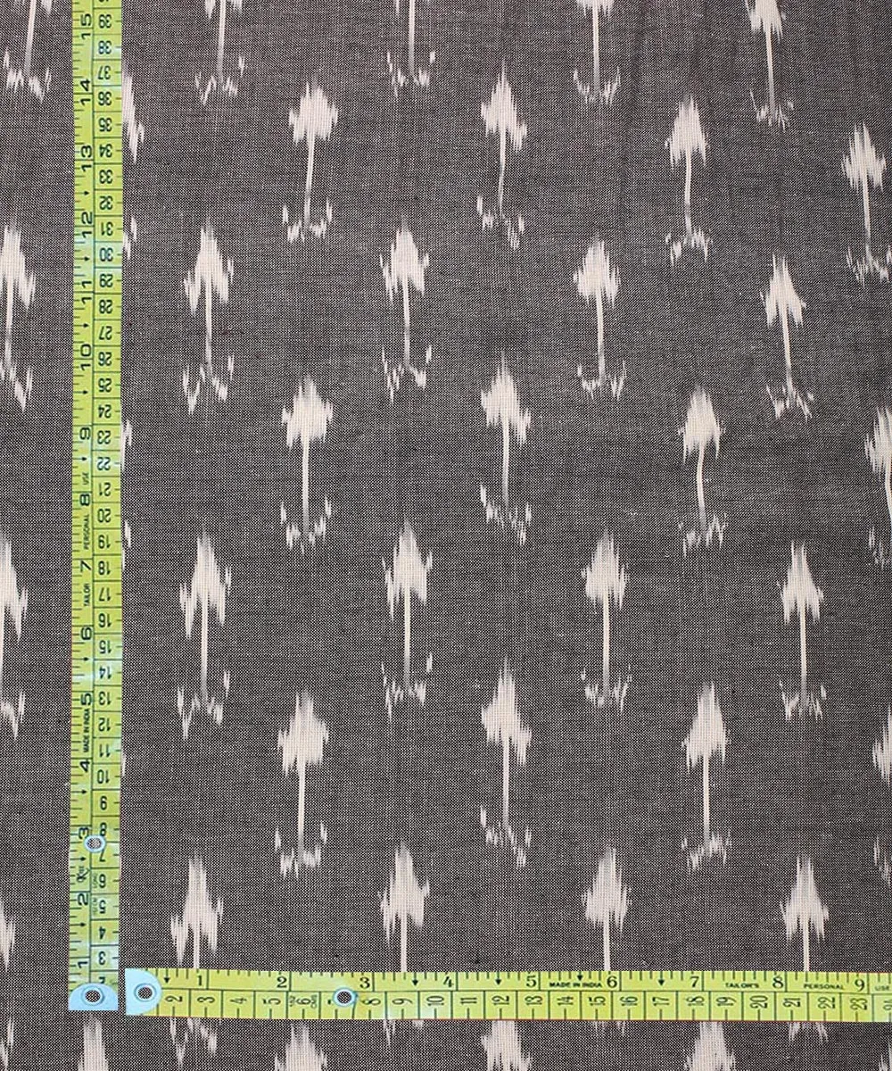 2.5 m Grey offwhite cotton handloom pochampally ikat fabric