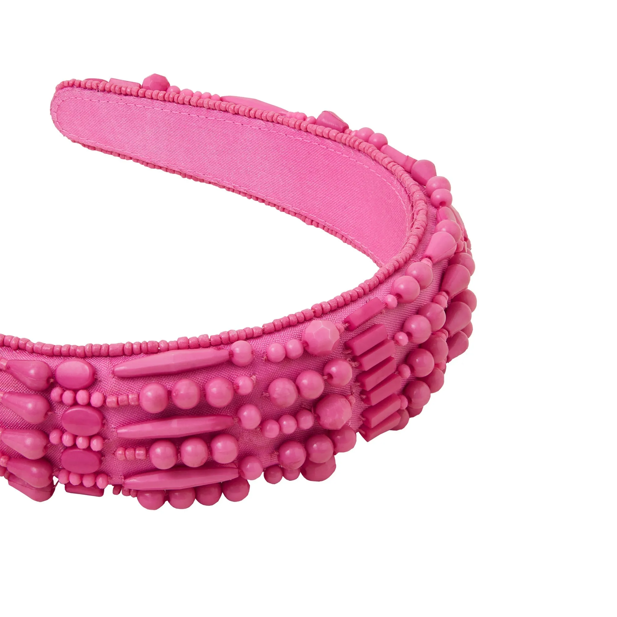 Accessorize London Women's Pink Mixed Bead Headband