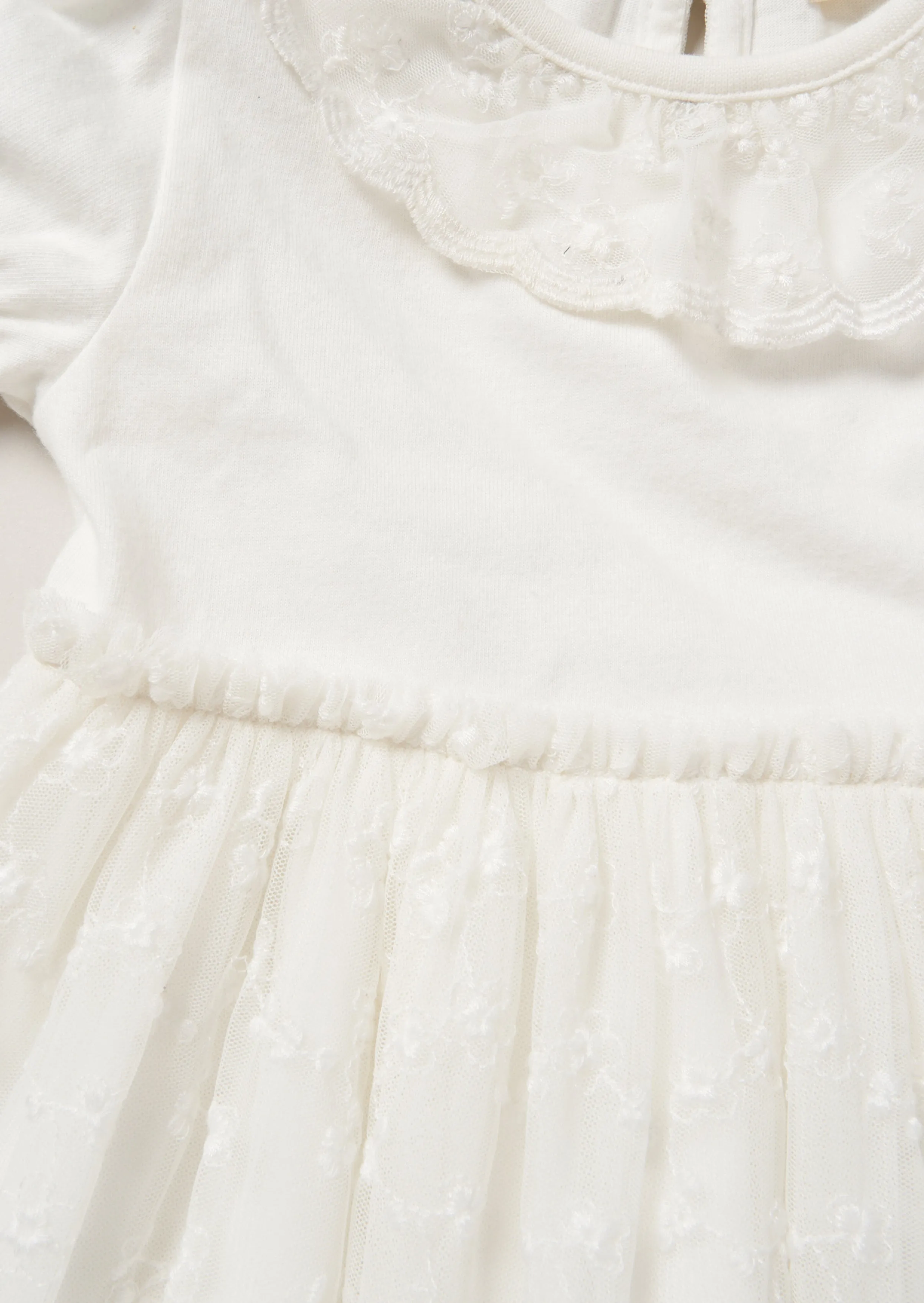 Amelia Ivory Tiered Lace Dress