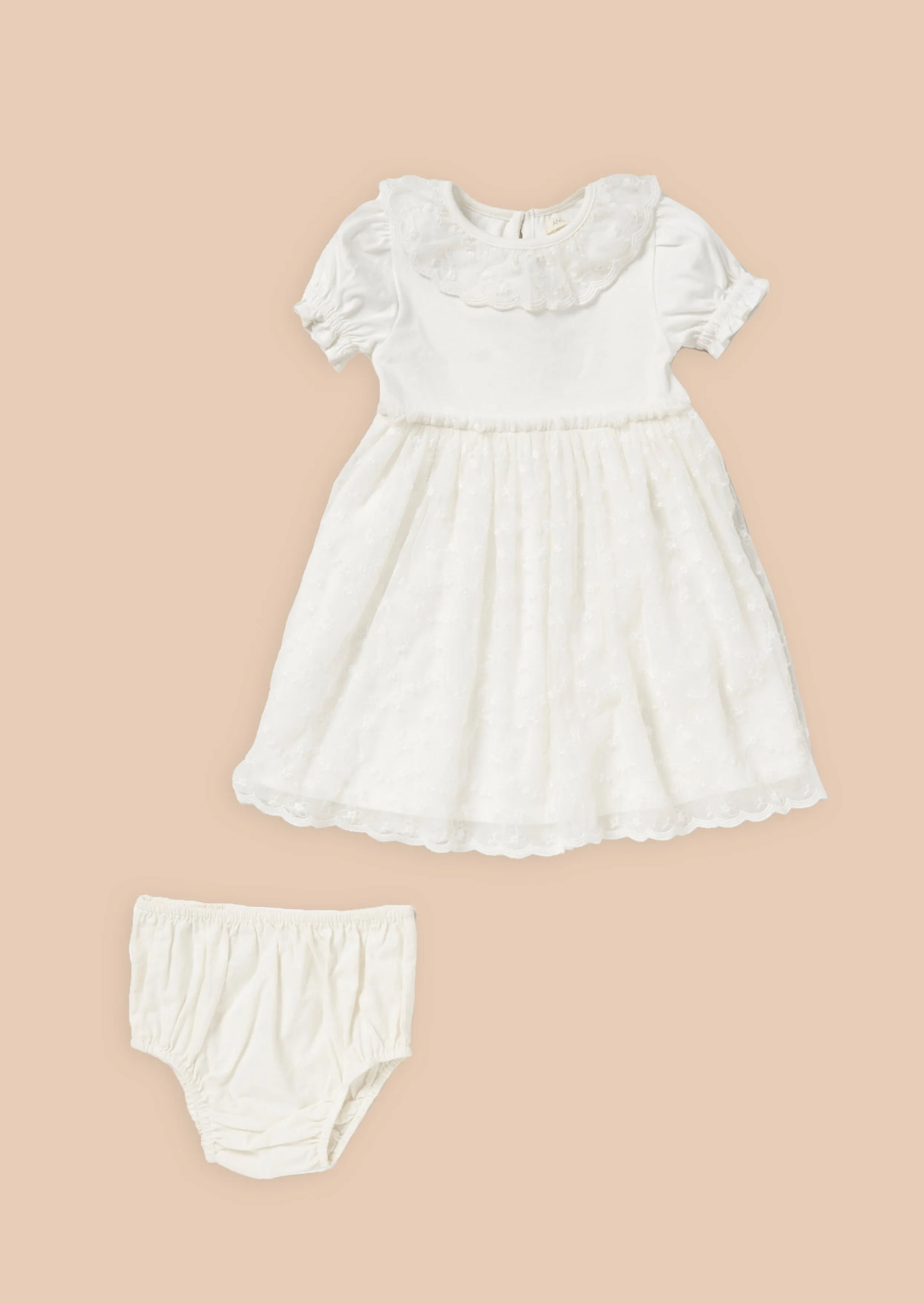 Amelia Ivory Tiered Lace Dress