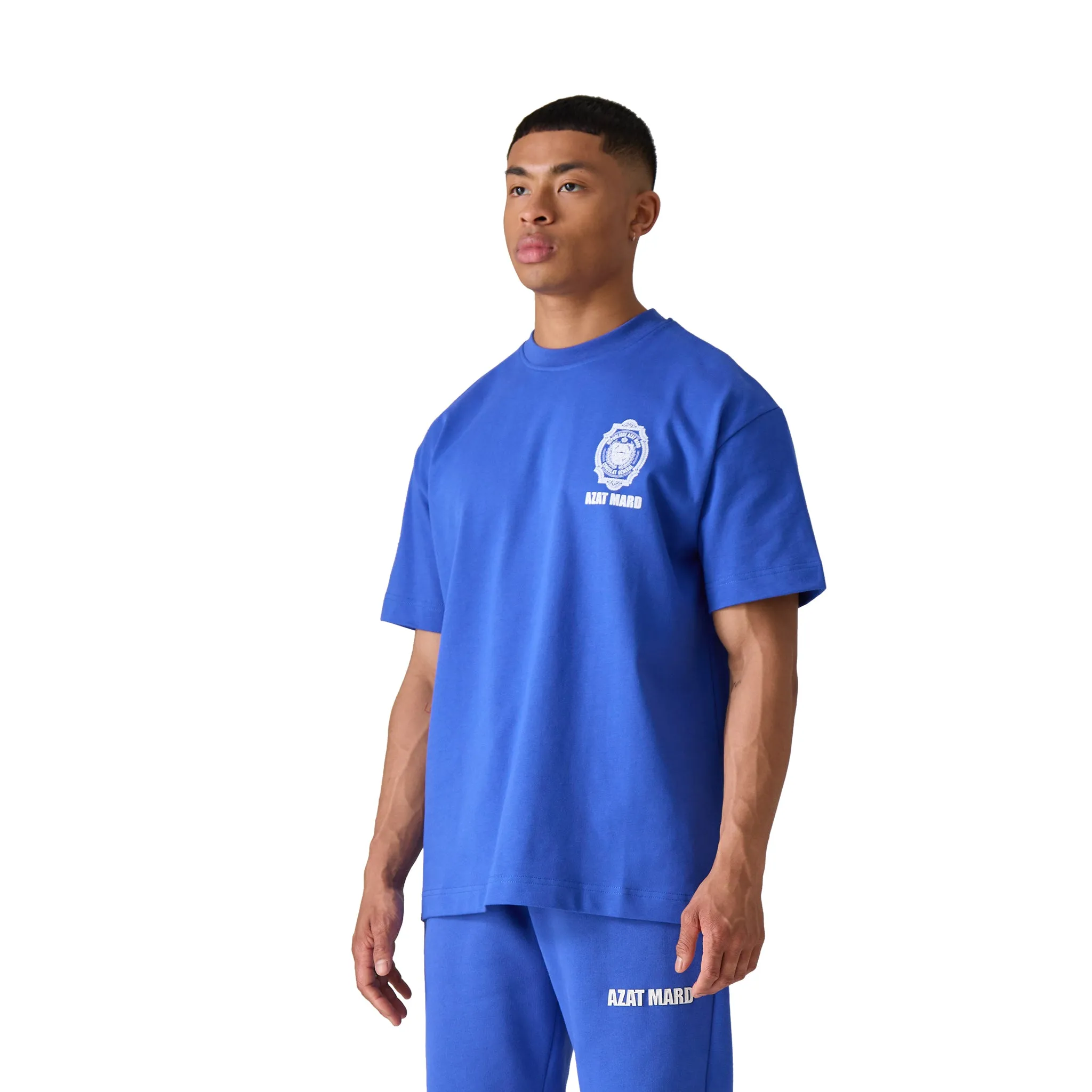 Azat Mard Crest T Shirt Blue