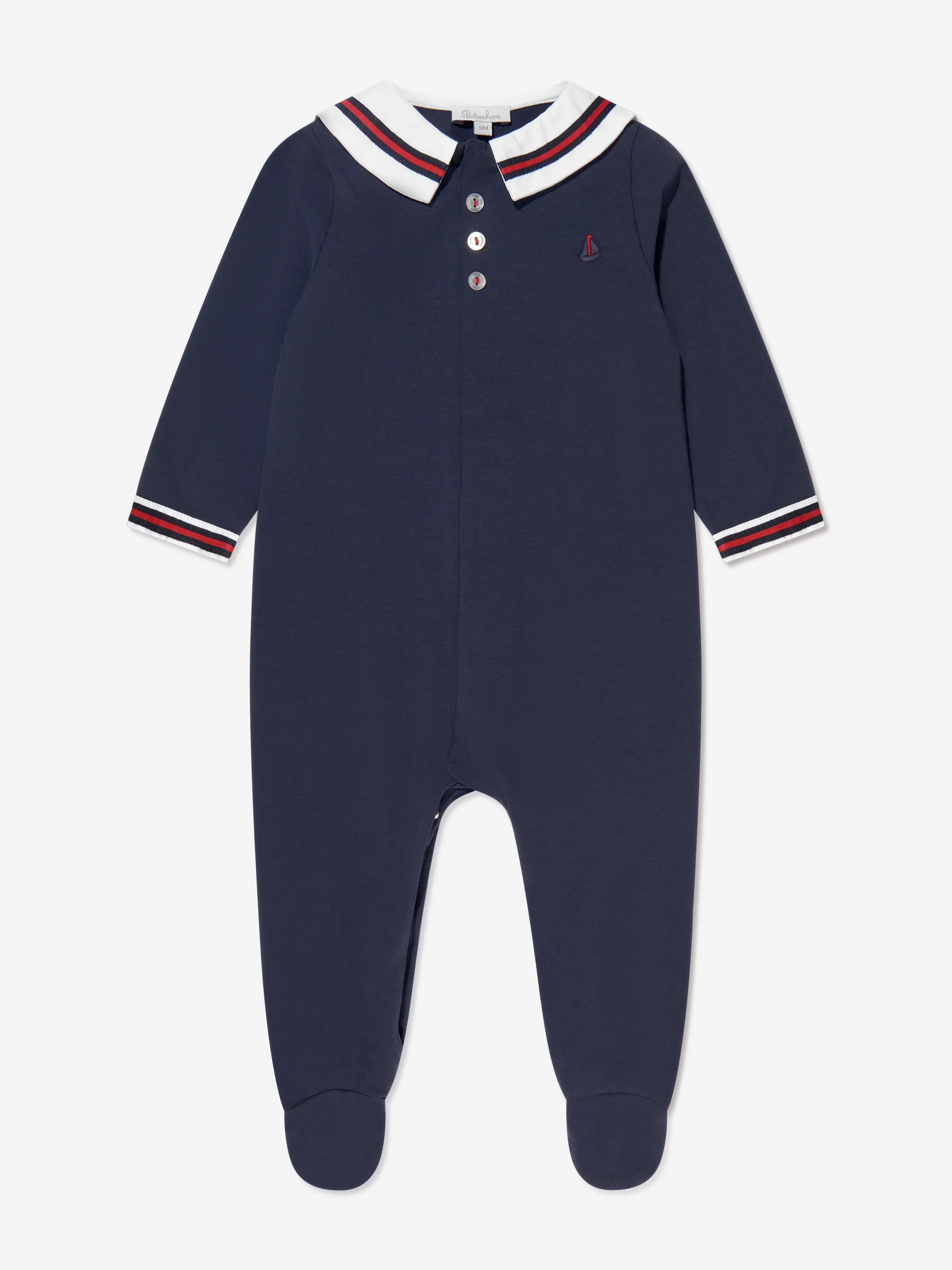 Baby Boys Branded Babygrow in Navy