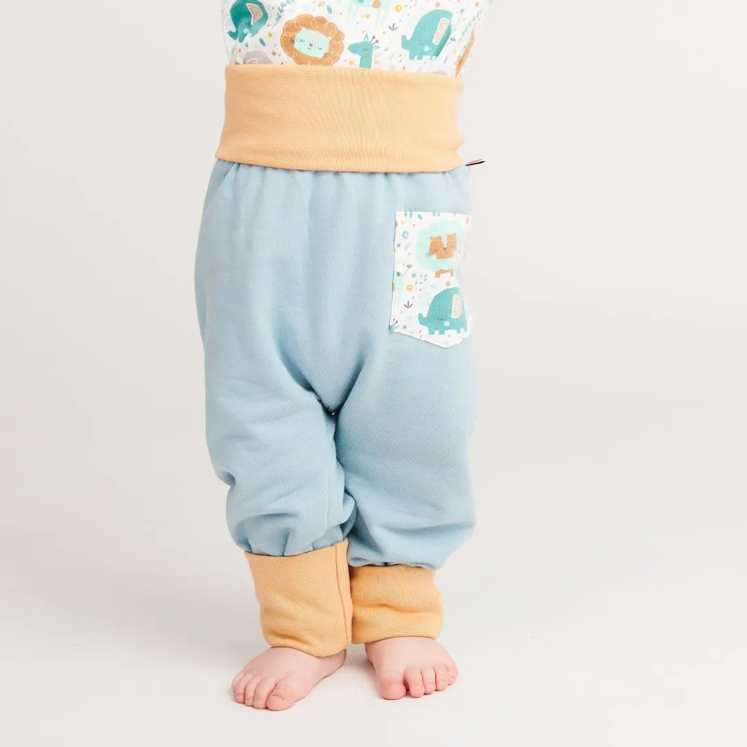 Baby sweat pants with pocket "Frost/Mini Jungle"