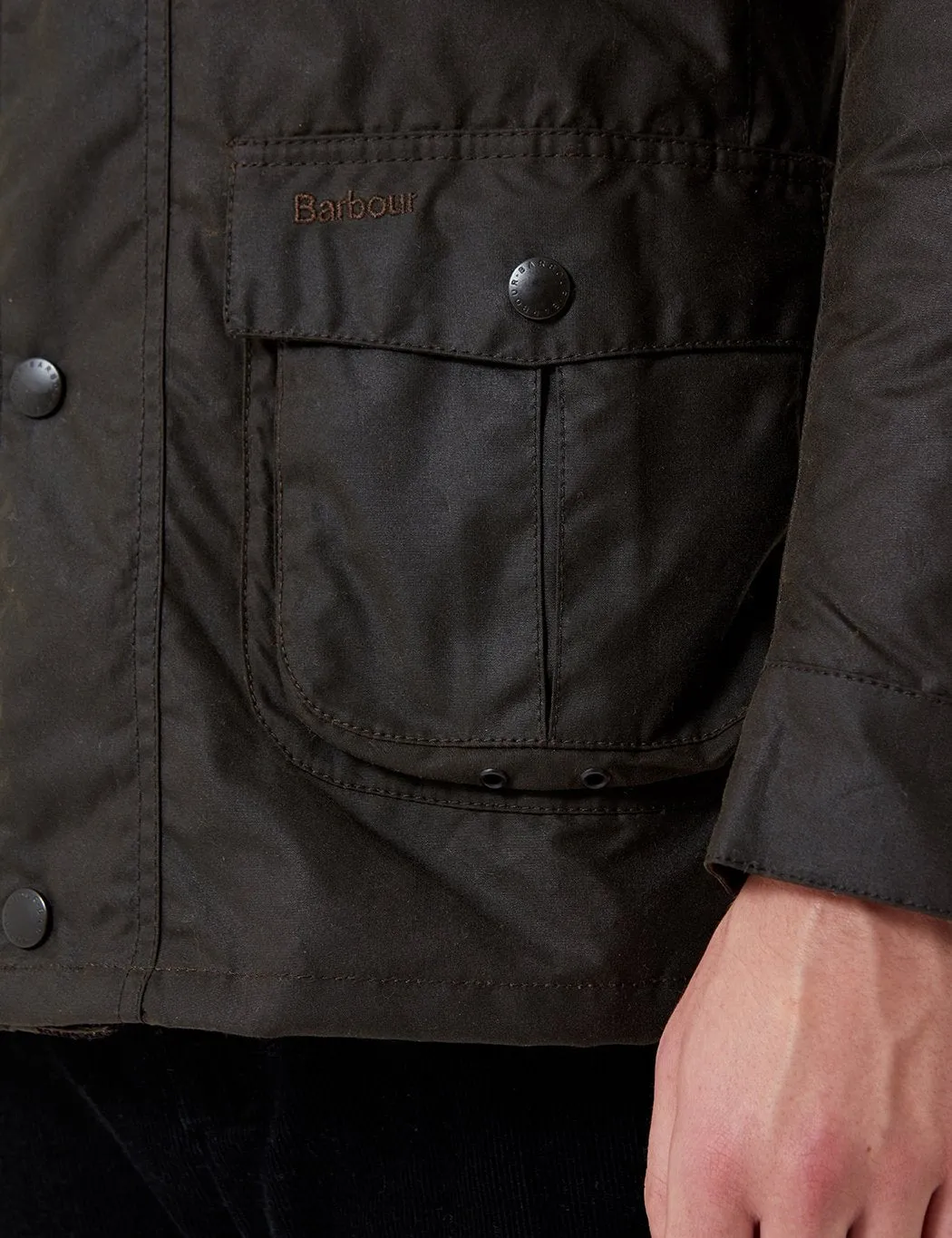 Barbour Corbridge Wax Jacket - Olive Green