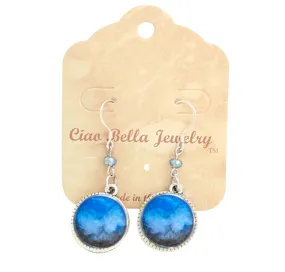 Beach Sand and Ocean Wave Earrings