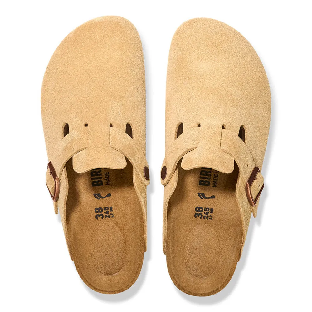 Birkenstock Boston Suede Latte Cream