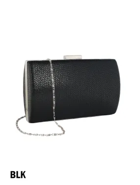 Black Faux Leather Clutch