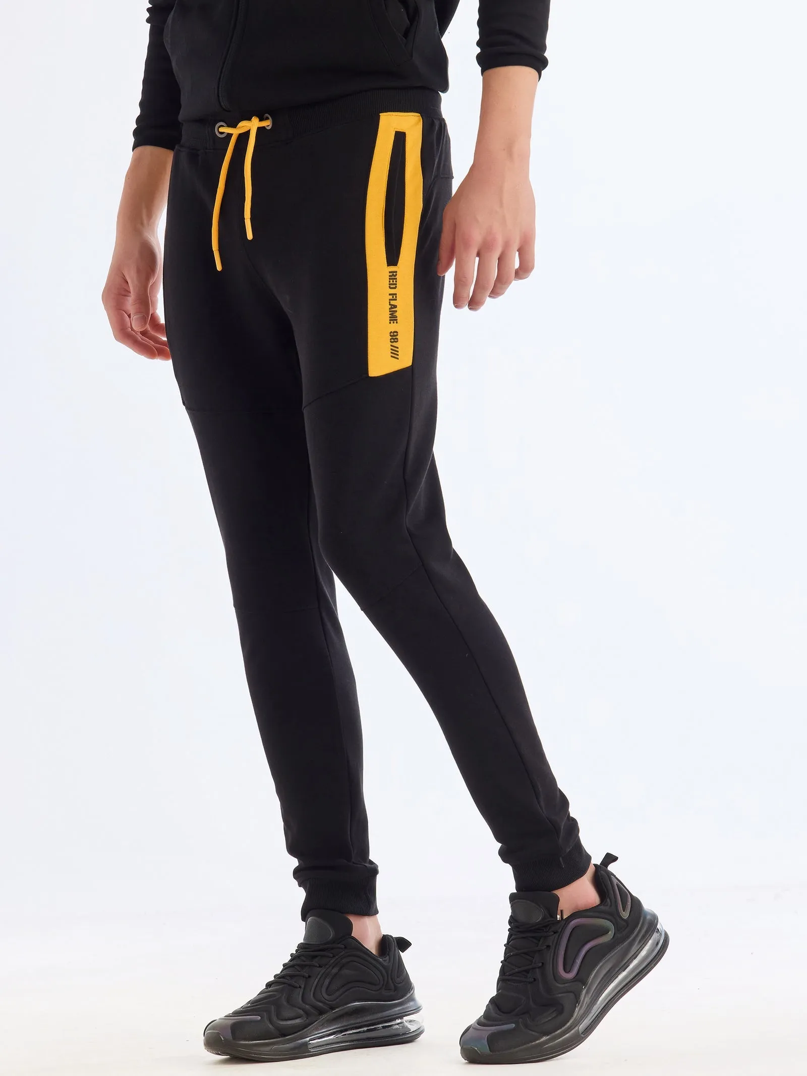 Black Regular Fit Track Pant