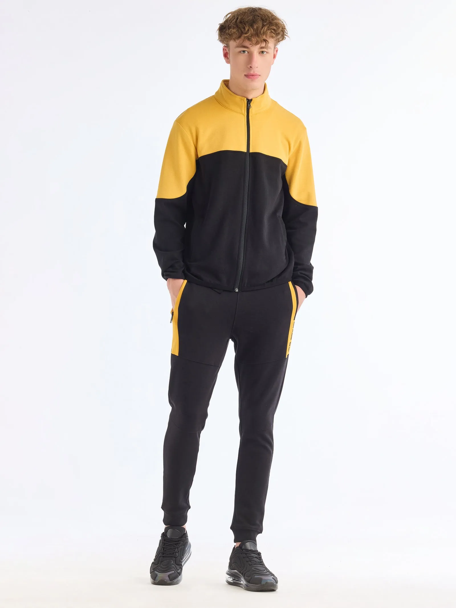 Black Regular Fit Track Pant