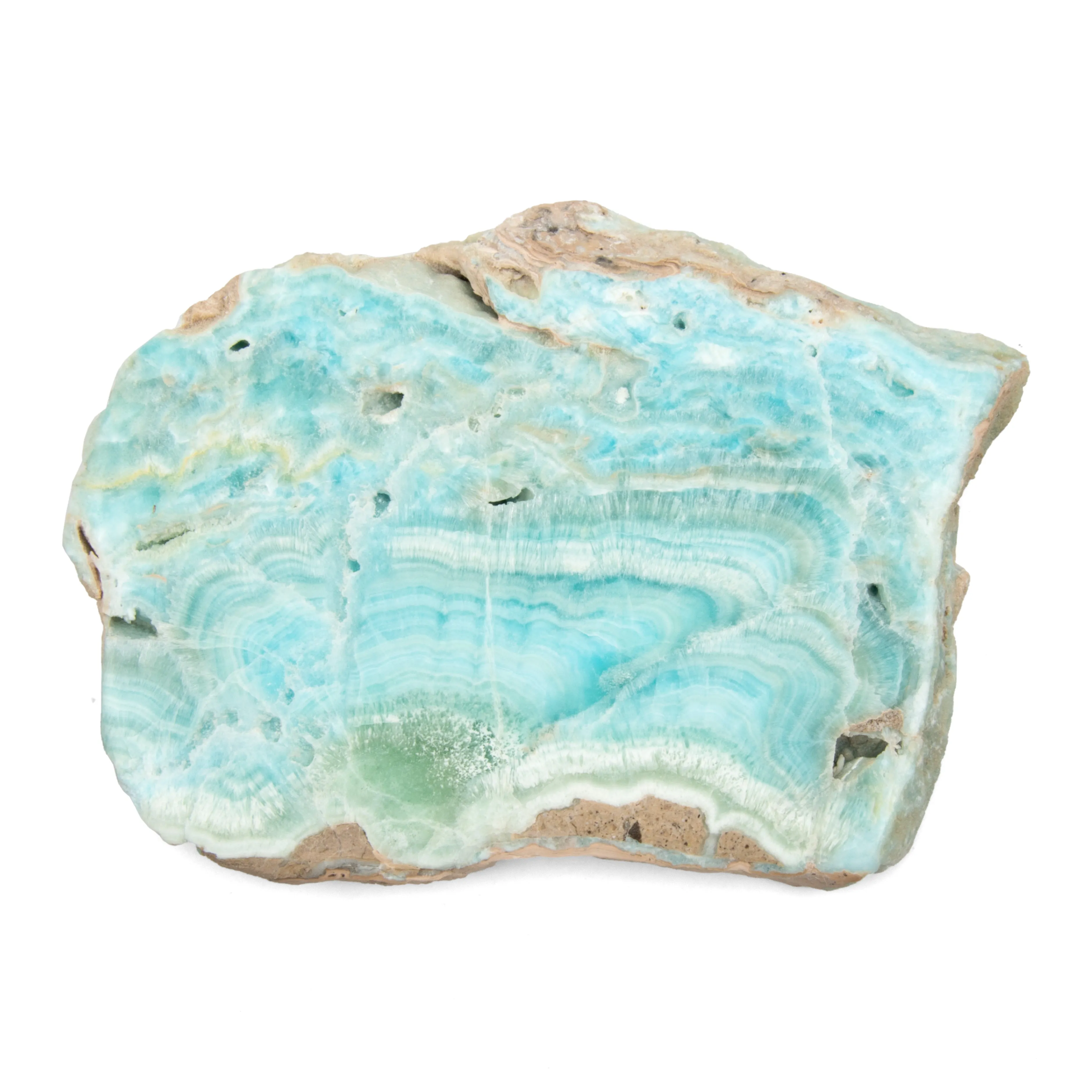 Blue Aragonite, Polished Slate