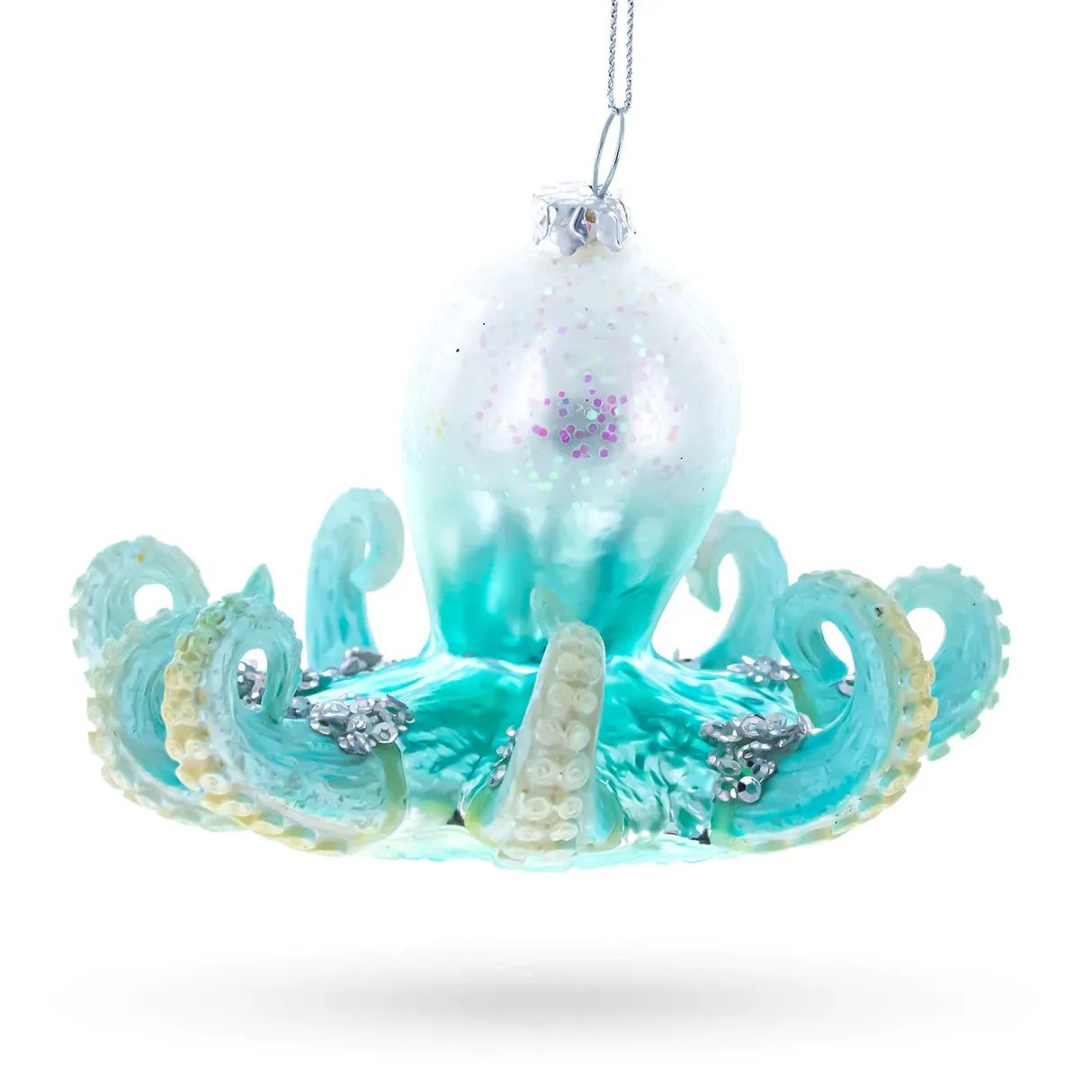 Blue Opulence Octopus Ornament