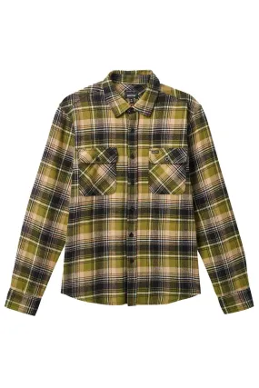 BOWERY LS FLANNEL Green Kelp/Sand/Black