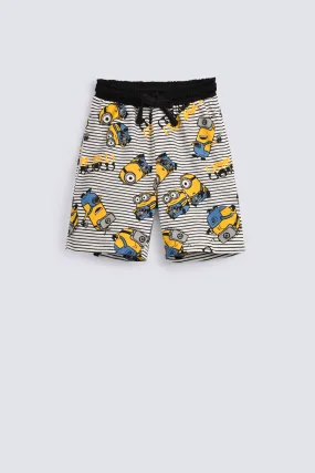 BOYS MINION PRINTED KNIT SHORTS