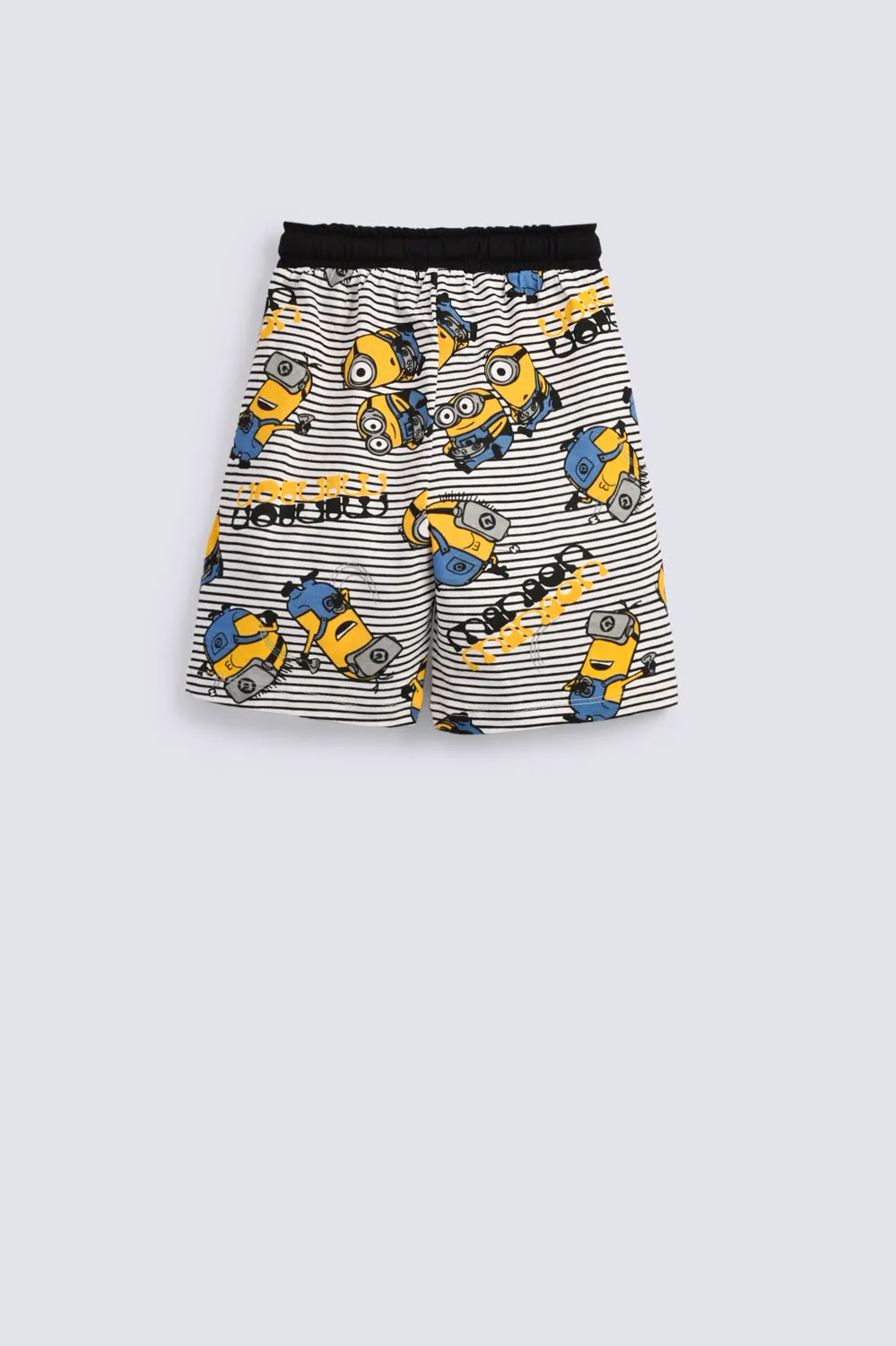 BOYS MINION PRINTED KNIT SHORTS