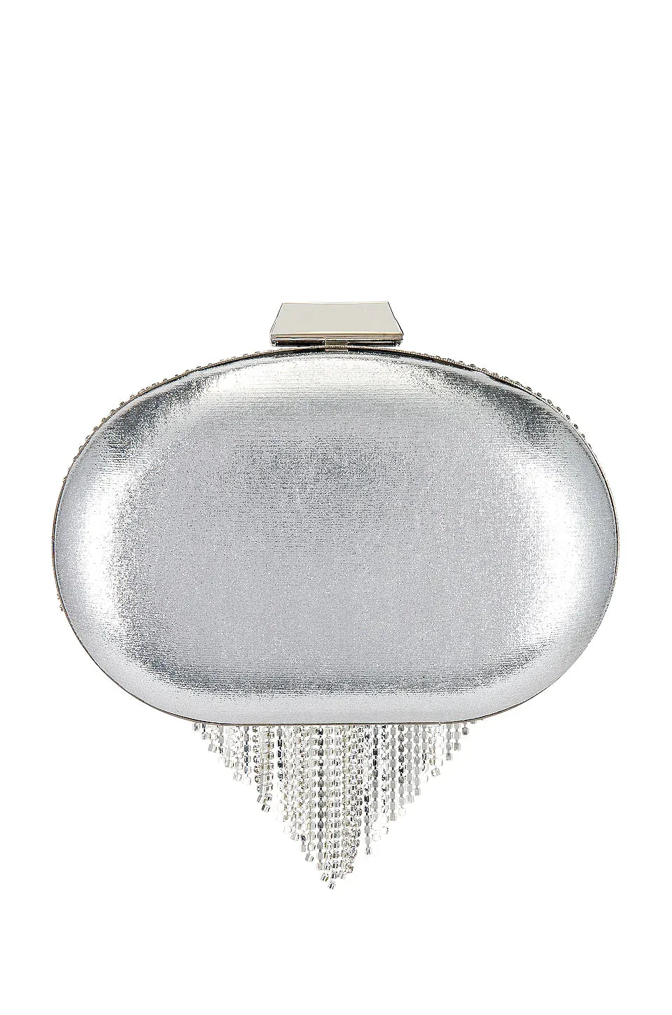 Bria Crystal Fringed Bag - Silver