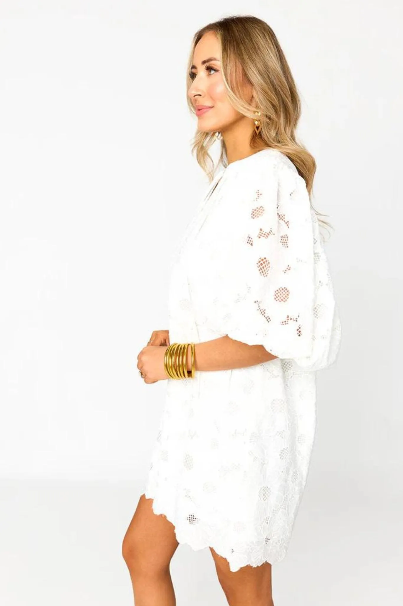 Buddy Love: Deb Lace Dress in White