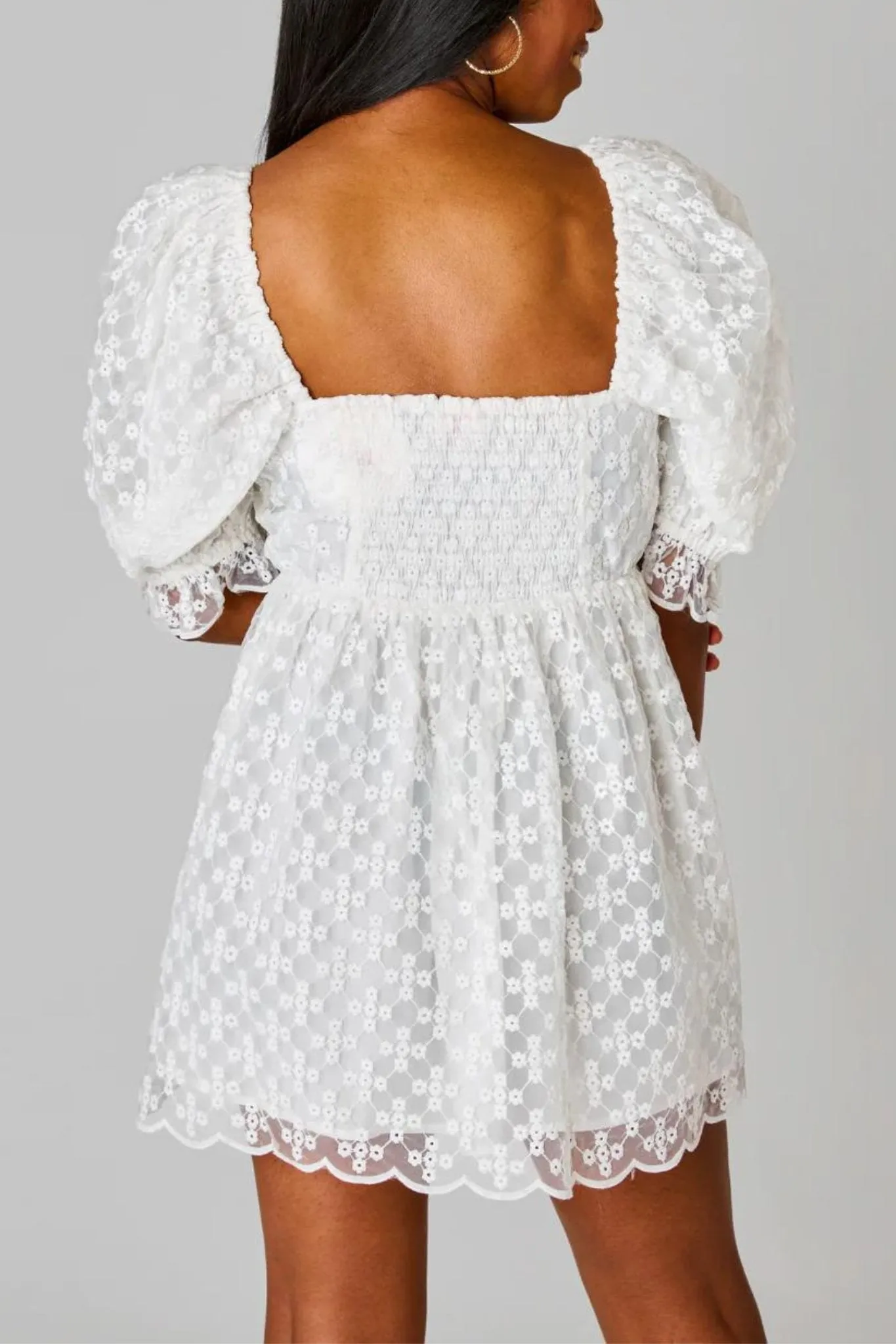 Buddylove: Colby Dress in Ivory Eyelet