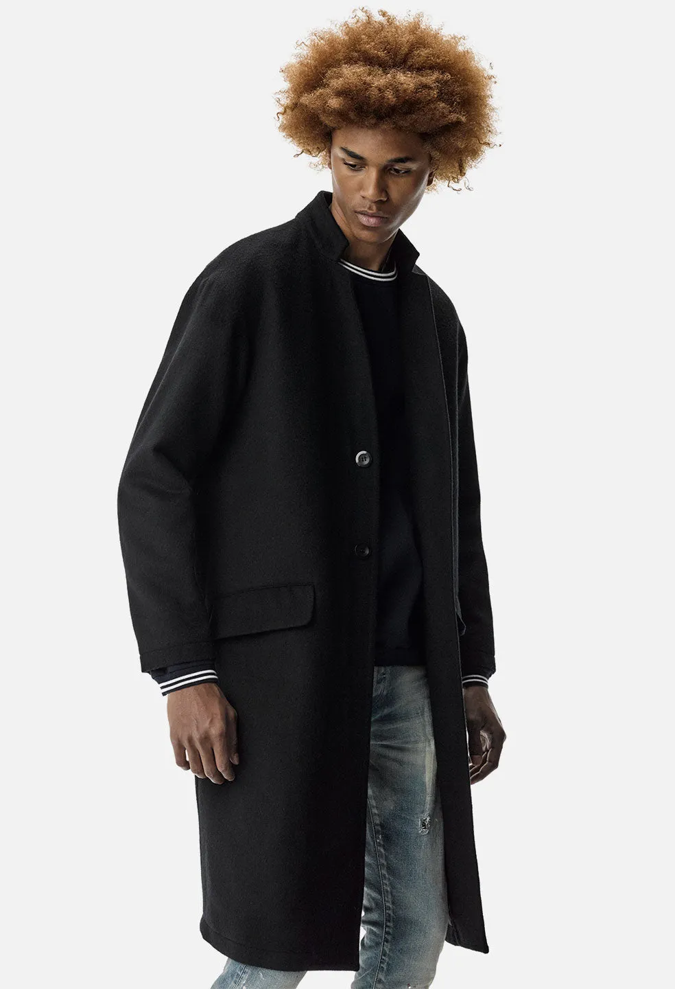 Cashmere Blend Topcoat / Black