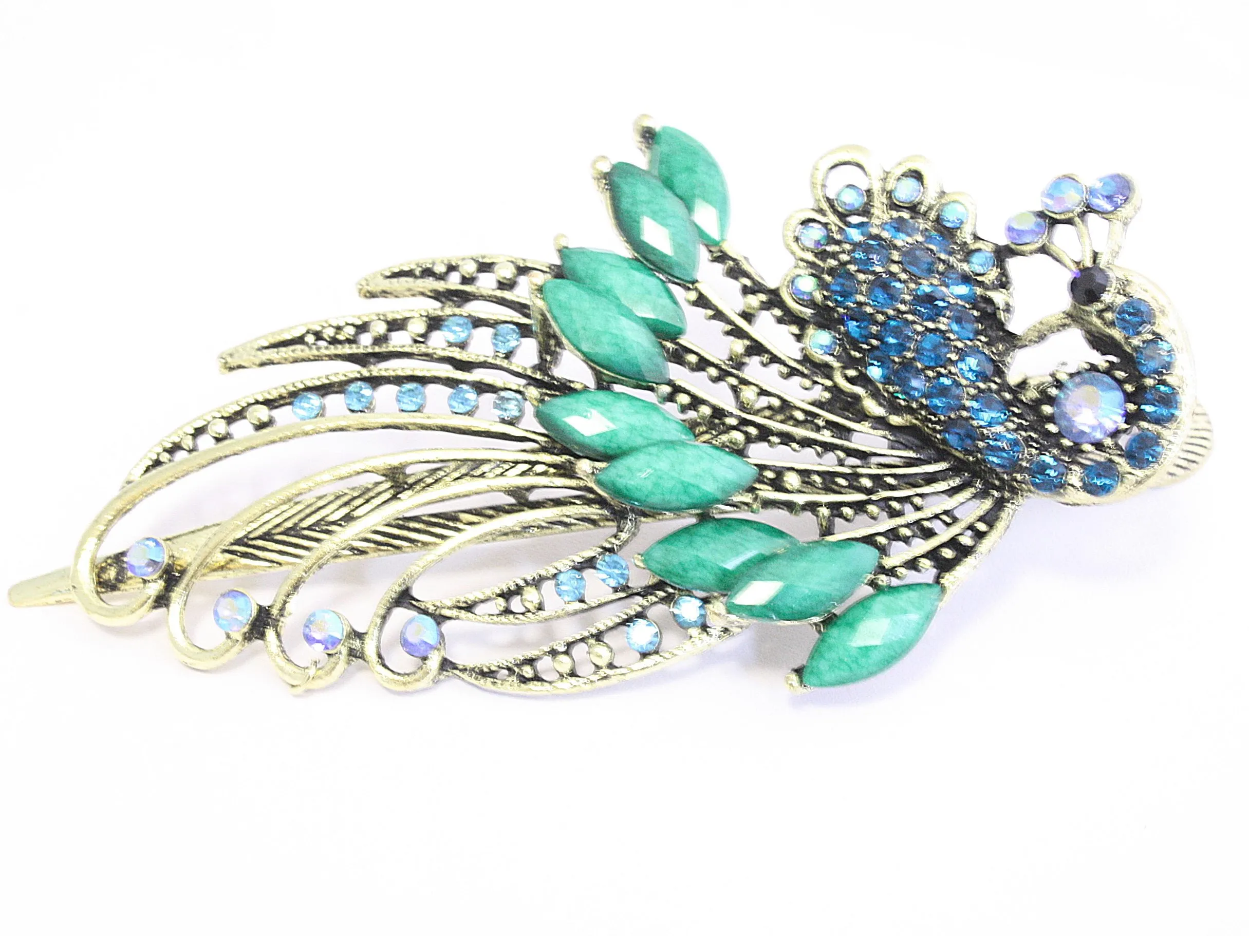 Colorful Peacock Metal Hair claw Hairclips Hair Accessories