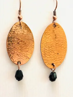 Copper Oval Earrings