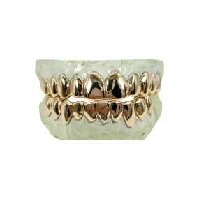 Custom Bubble Style Solid Gold Grillz