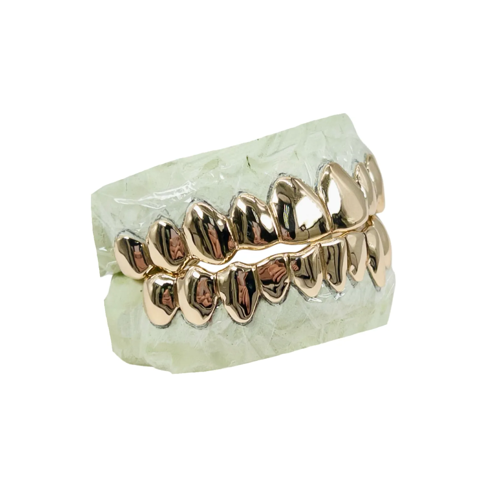 Custom Bubble Style Solid Gold Grillz