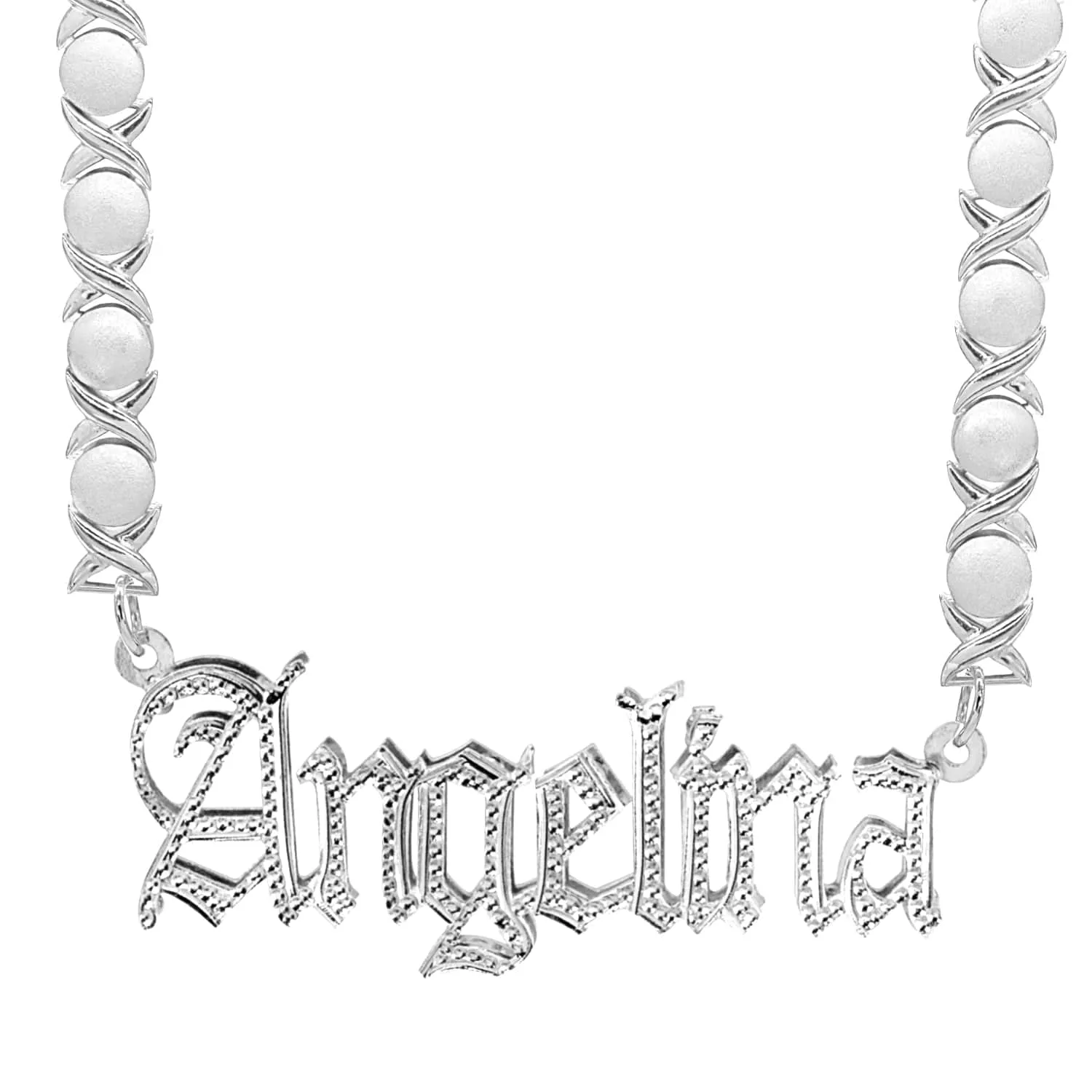 Custom Double Plated Name Necklace Angelina