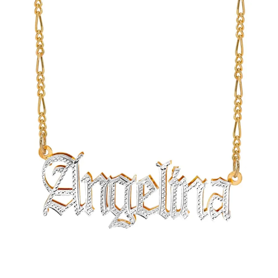 Custom Double Plated Name Necklace Angelina