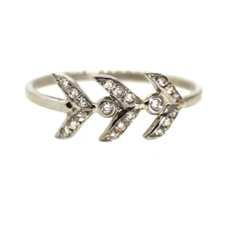 Diamond Angel Wing Ring