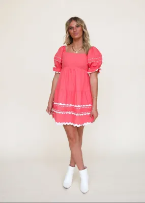 Dolly Dress in Coral