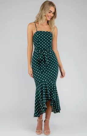 Dotty Dress - Emerald Polka