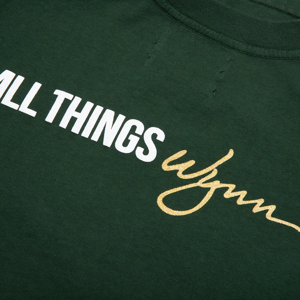 Feature x Wynn Logo Lock Up Tee - Evergreen