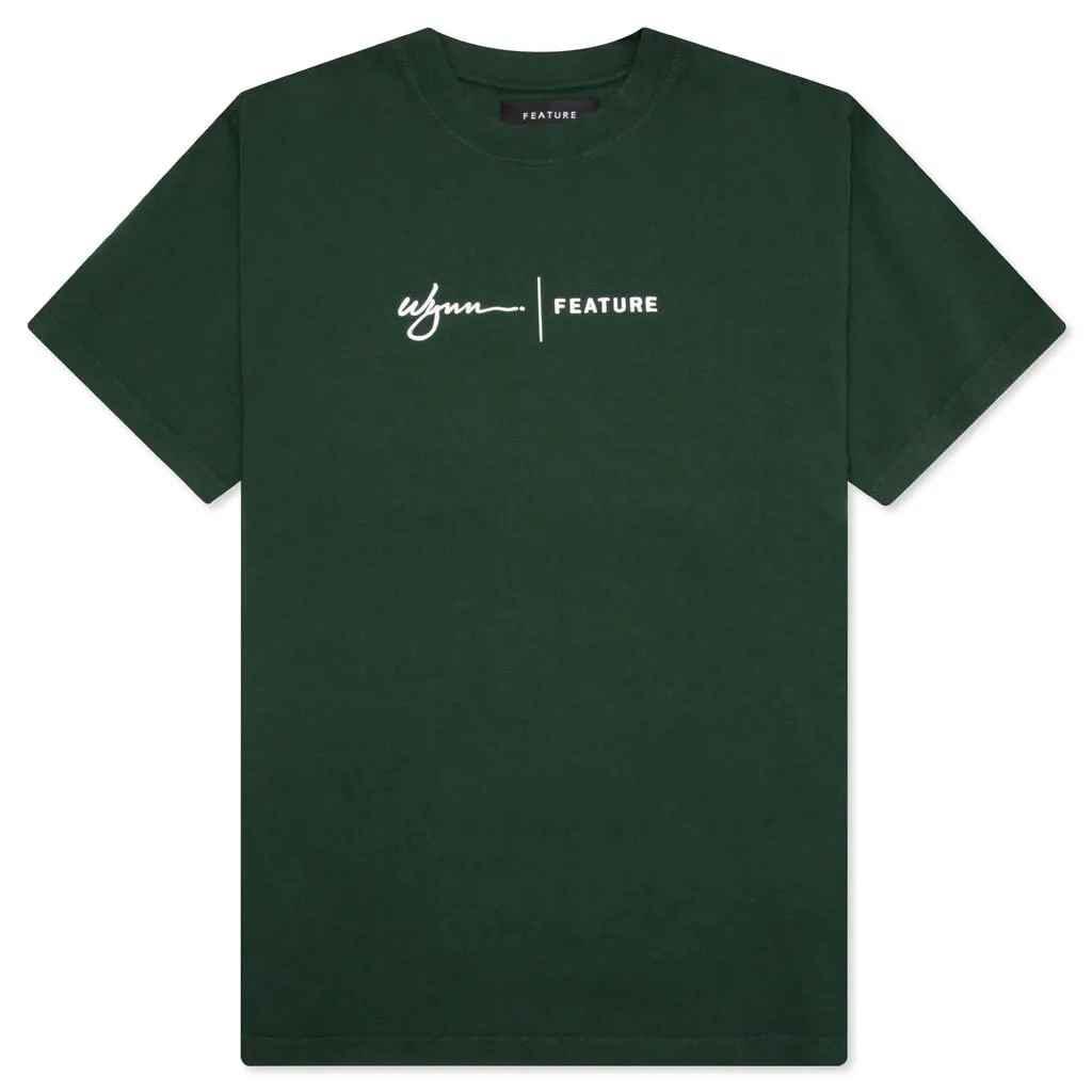 Feature x Wynn Logo Lock Up Tee - Evergreen