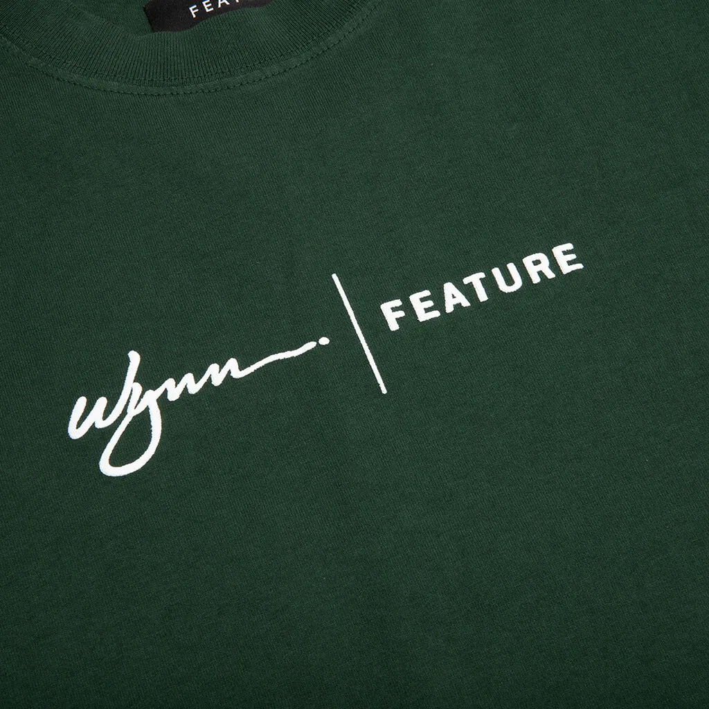 Feature x Wynn Logo Lock Up Tee - Evergreen