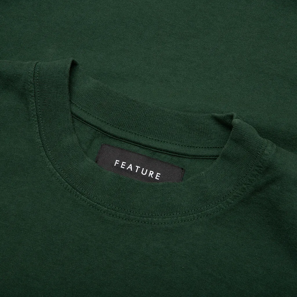 Feature x Wynn Logo Lock Up Tee - Evergreen