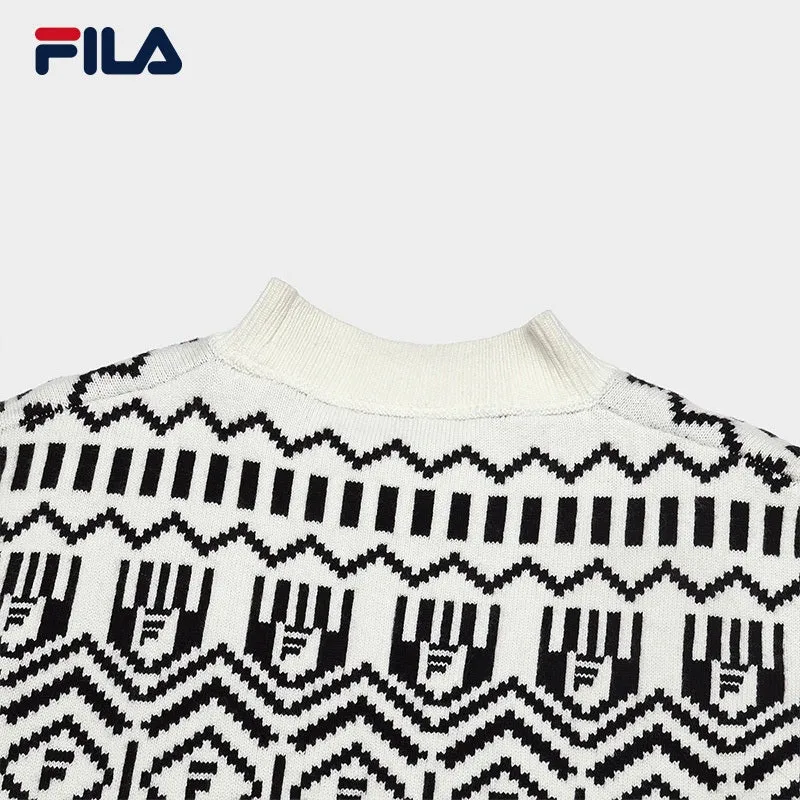 FILA CORE WHITE LINE EMERALD Women Knit Sweater in Ash