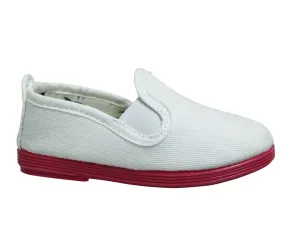 Flossy Style Luna Kids White Plimsolls