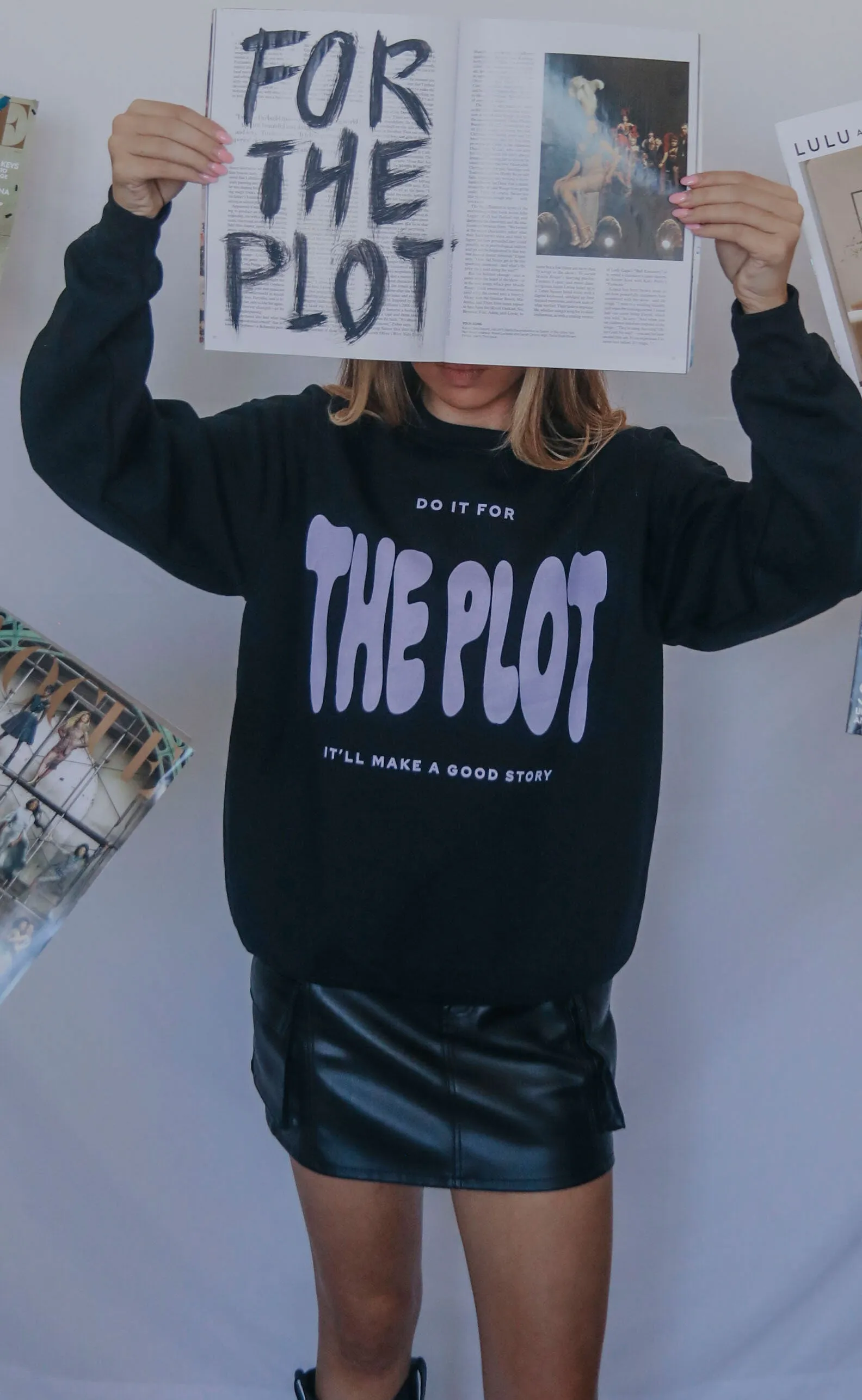 friday   saturday: the plot sweatshirt