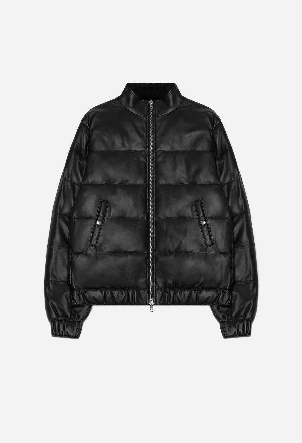 FW17 Leather Down Jacket / Black