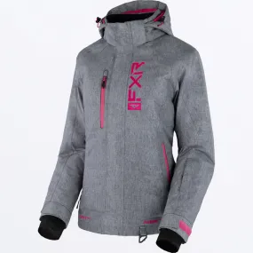 FXR Women's Fresh Jacket Grey Linen/Fuchsia