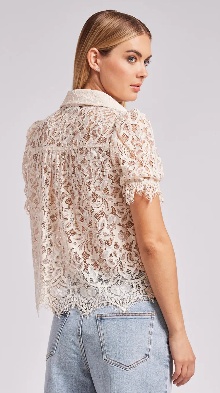 Generation Love - Mina Lace Shirt - French Beige